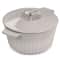 Martha Stewart 3qt. Light Taupe Enameled Cast Iron Dutch Oven with Lid
